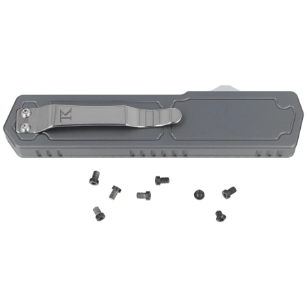 TacKnives TAKCOM Vigor V2 Carbon Fiber / Grey Aluminum, Satin CPM 154CM OTF automatic knife