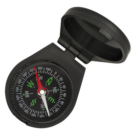 Kompas Barbaric Oil Filled Fiber Compass With Flap, Black PVC (33142)
