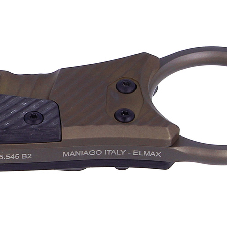 FOX Karambit Black Bird Black Carbon Fiber / Bronze Titanium, Black ELMAX by Bastinelli (FX-591 TIC BR)