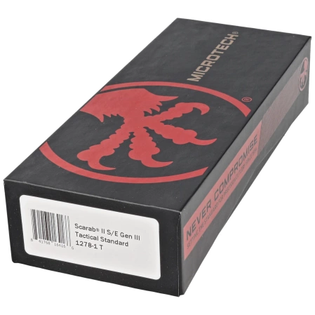 Microtech Scarab II Gen III S/E OTF Knife Black Aluminum, Tactical M390MK by Tony Marfione (1278-1T)