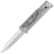 Reate EXO-M Gravity D/E Knife Bead Blasted Titanium/Damascus Black-White G10, Satin Elmax