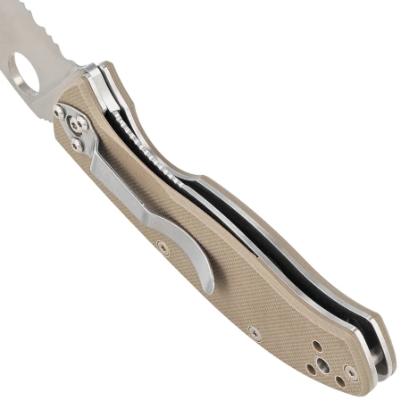 Nóż składany Spyderco Tenacious Brown G10, Satin CPM-M4 Combi by Eric Glesser (C122GBNM4PS)