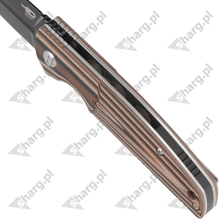 Nóż składany Bestech Fin Black / Orange / Beige G10, Black Stonewashed 14C28N (BG34C-3)