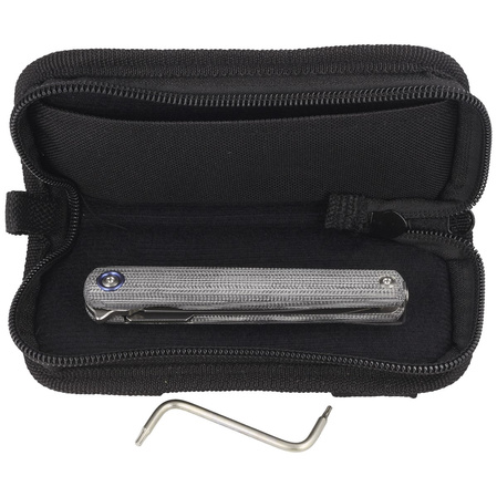 MKM Flame Light Dagger Black Micarta, Stonewashed M390 by Michael Zieba (MK FL02L-BC)