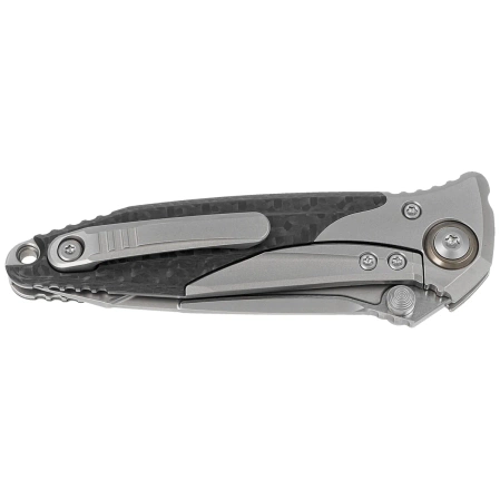 Microtech Socom Bravo Mini T/E Titanium/Carbon Fiber, Bronze HW, Bead Blasted P/S M390 by Tony Marfione (261M-8CFTI)