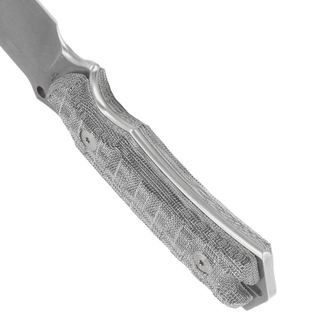 Fox Oxylos Black Micarta, Stonewashed Becut Knife (FX-616 MB)