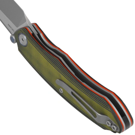 Nóż składany Remette Wild Species GC103 Green G10, Fine Hand Grinding 14C28N