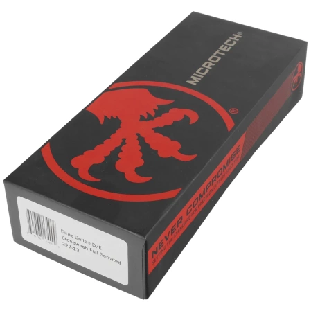 Microtech Dirac Delta D/E OTF Knife Black Aluminum, Stonewashed F/S by Tony Marfione (227-12)