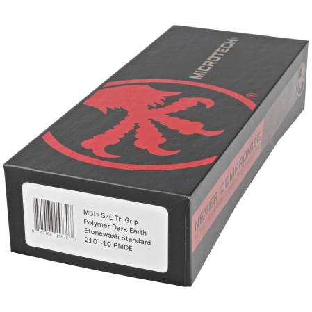 Microtech MSI S/E Dark Earth Tri-Grip Polymer, Stonewashed M390MK by Tony Marfione (210T-10PMDE)