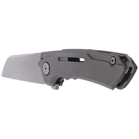 Nóż składany WE Knife Mini Buster Gray Titanium, Polished Bead Blasted CPM 20CV by Snecx Tan (2003A)