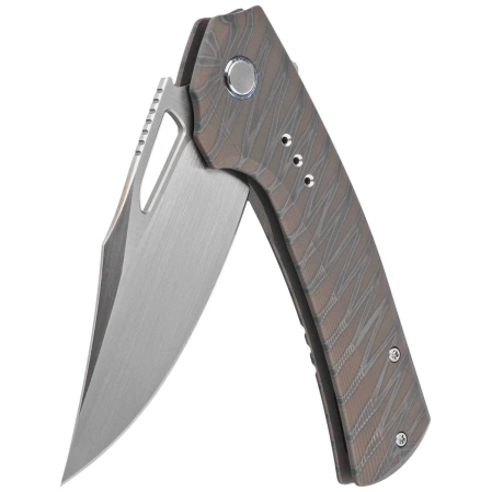 WE Knife Nefaris LE No 051/160 Tiger Stripe Titanium, Hand Rubbed Satin CPM 20CV (WE22040D-4)