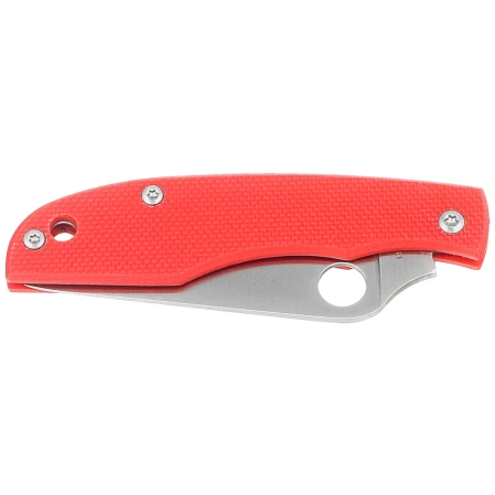 Spyderco Grasshopper Knife Red G10, Satin 12C27 (C138GRDP)