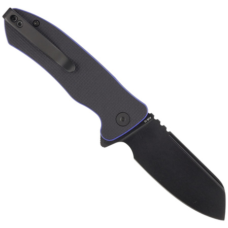Nóż składany Kubey Creon Black/Blue G10, Blackwashed AUS-10 (KU336D)