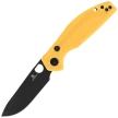 Nóż składany Bestechman Angry Owl Yellow G10, Black PVD D2 by Keanu Alfaro (BMK12A-2)