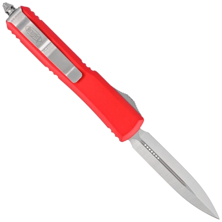 Microtech Ultratech D/E OTF Knife Red Aluminium, Satin M390MK by Tony Marfione (122-4RD)