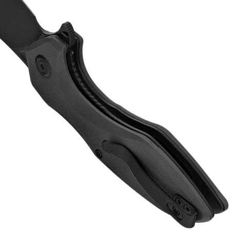 Kubey Nobel Knife Black G10, Blackwashed 14C26N (KU236O)