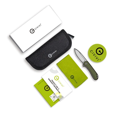 Civivi Button Lock Elementum II Knife Bead Blasted Ultem, Black Nitro-V (C18026P-8)