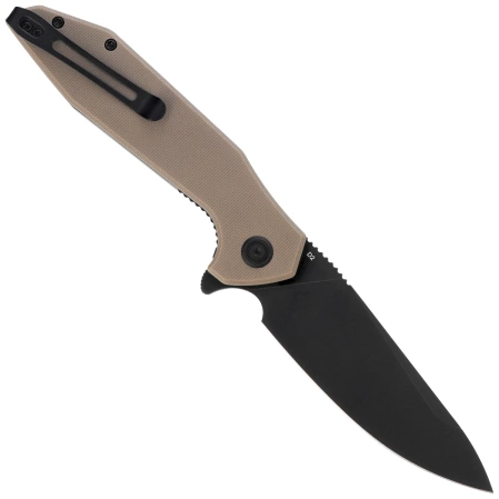 Kubey Nova Knife Tan G10, Blackwashed D2 (KU117K)