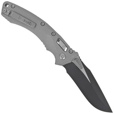 Microtech Amphibian Ram-Lok S/E Knife Natural Clear Fluted Aluminum, Black M390MK by Tony Marfione (137RL-1FLNC)
