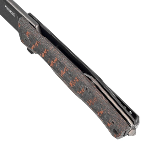 LionSteel Myto Knife Snake Skin Fat Carbon, Old Black MagnaCut by Molletta (MT01 MC SS)