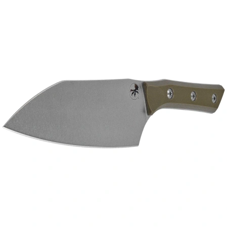 Microtech Santoku 6" Kitchen Knife OD Green G10, Stonewashed M390MK (3200-10OD)