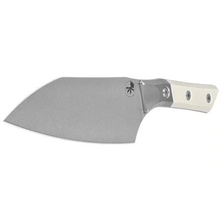 Microtech Santoku Knife 6" Titanium Bolster/Ivory G10, Stonewashed M390MK (3200B-10IV)