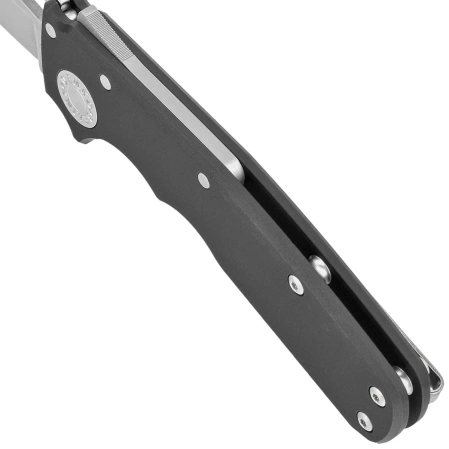 Demko Shark Cub Shark Foot Knife, Black Aluminum, Stonewashed CPM 20CV by Andrew Demko (SC-20CV-AL-SF)