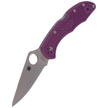 Nóż składany Spyderco Delica 4 FRN Purple Flat Ground Plain (C11FPPR)