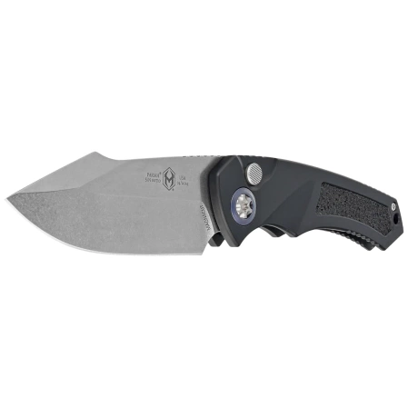 Nóż automatyczny Heretic Pariah Auto Black Aluminium, Stonewashed MagnaCut by Tony Marfione Jr.