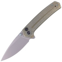 Nóż składany WE Knife Culex Green Titanium, Silver Bead Blasted CPM 20CV (WE21026B-5)