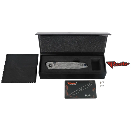 Nóż składany Reate PL-6 Black Micarta, Satin Nitro-V (PL-6 BKM SAT)