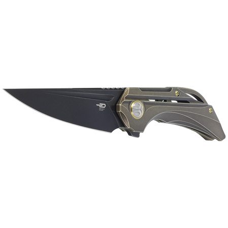 Bestech Vigil Bronze Titanium, Black Stonewashed M390 by Kombou Knife (BT2201D)
