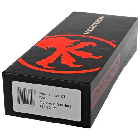 Nóż składany Microtech Socom Elite S/E-M Red Aluminum, Stonewashed M390 by Tony Marfione (160-10RD)