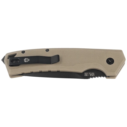 Tekto A3 Delta D/P Automatic Knife Desert G10, Black D2