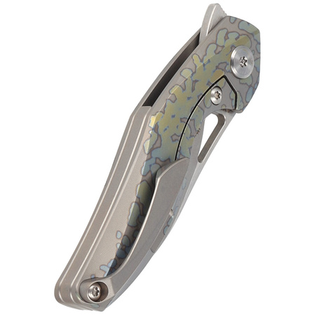 Bestech The Reticulan Neck Knife Grey/Colorful Titanium, Stonewashed/Satin CPM S35VN by Elijah Isham (BT1810E)