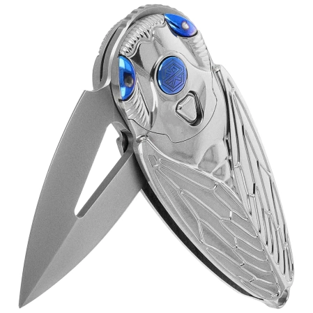 Nóż składany Rike Knife RK Cicada-P Grey Titanium, Bead Blasted M390