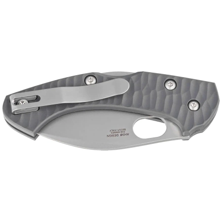 Fox Zero 2.0 Desert Warrior Gray FRN, Coarse Stonewashed Becut by Jens Ansø knife (FX-311 GY)