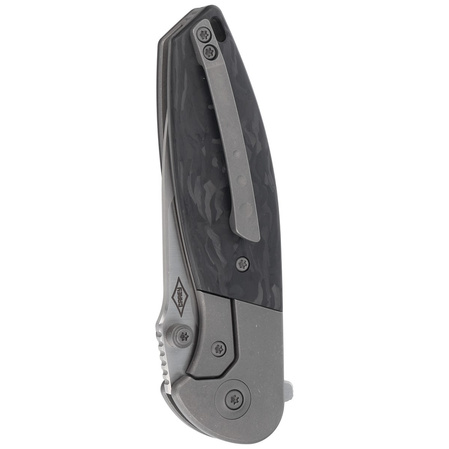 WE Knife Nitro Mini Gray Titanium / Marble Carbon Fiber, Satin CPM 20CV by Peter Carey (WE22015-1)