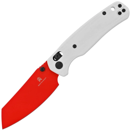 Bestechman Cicada's Wing White G10, Red 10Cr15MoV (BMK06G)