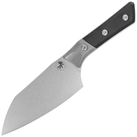 Microtech Santoku 6'' Knife Titanium Bolster/Black G10, Stonewashed M390MK (3200B-10BK)