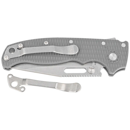 Nóż składany Demko AD20.5 Clip Point Grey Grivory, Stonewashed AUS10A by Andrew Demko (205-10A-CPGRY)