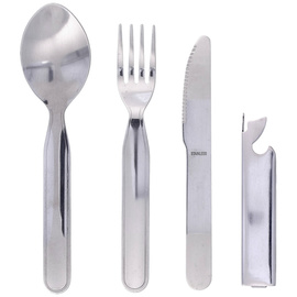 Martinez Albainox Camping 4-Piece Utensil Set Stainless Steel, Mirror 3Cr13Mov (17067)