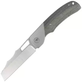 Bestech Syn Knife Grey Titanium / Black Canvas Micarta, Hand Rubbed Stonewashed / Satin Elmax by Evolved EDC (BT2306B)