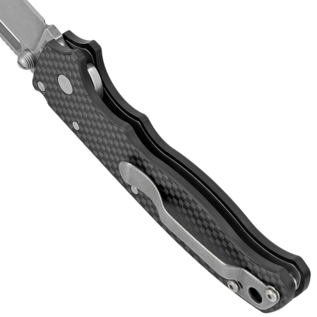Demko AD20.5 Clip Point Knife Carbon Fiber, Stonewashed D2 by Andrew Demko (205-D2-CFCP)