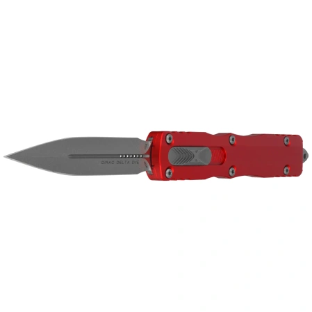 Nóż automatyczny OTF Microtech Dirac Delta D/E Red Aluminium, Apocalyptic by Tony Marfione (227-10APRD)