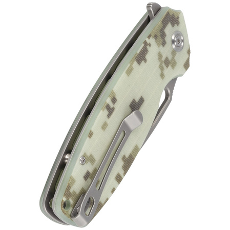 Nóż składany Kubey Tityus Camo G10, Bead Blasted D2 (KU322K)