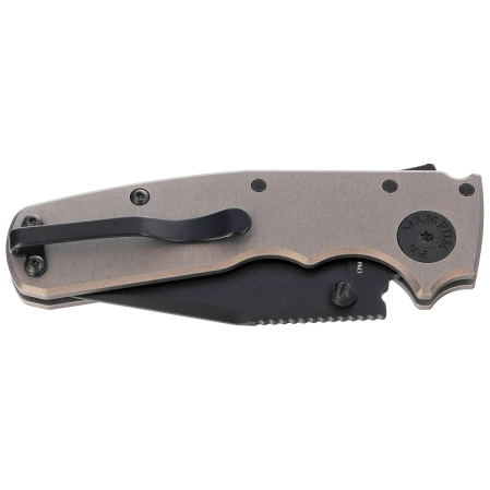 Nóż składany Demko Shark-Cub Stealth Clip Point Artillery GrEy Aluminium, DLC CPM 20CV by Andrew Demko (SC-20CV-ALUM-DLC-AG-CP)