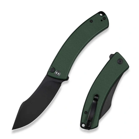 Civivi Outlaw Muk Knife Teal Green G10, Black Stonewashed 14C28N by Trey Sprinkle (C24079-3)