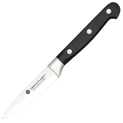 Top Cutlery German Peeler Kitchen Knife Black POM, Satin 3Cr13Mov (17178)