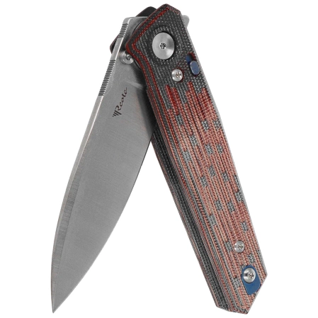 Reate PL-6 Knife Red / Black Micarta, Satin Nitro-V (PL-6 RDBKM SAT)